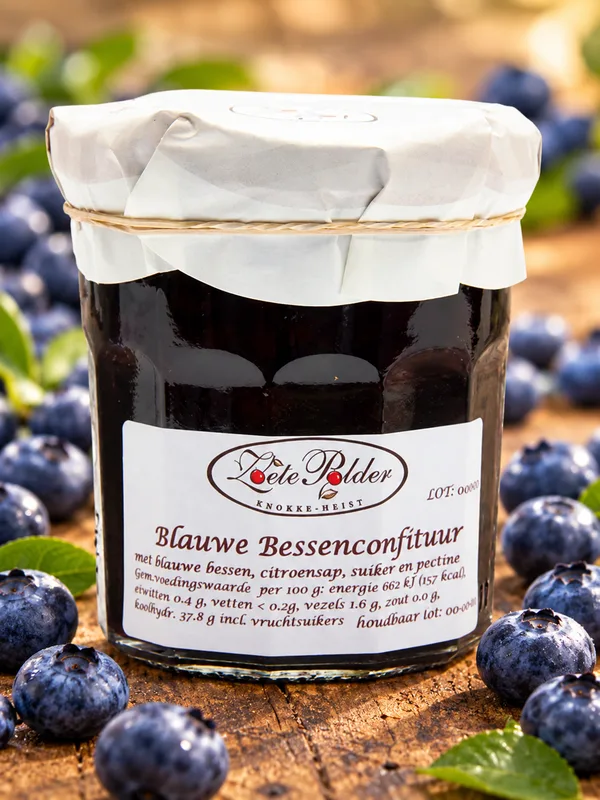 Confituur van blauwe bessen