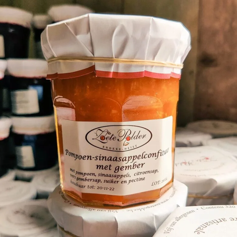 Confituur van pompoen en sinaasappel met gember